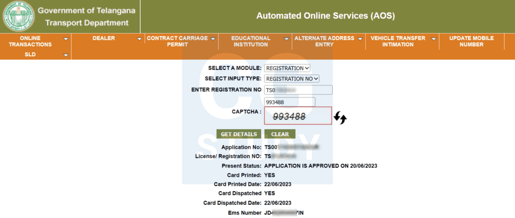 how_to_check_rc_status_in_hyderabad_telangana