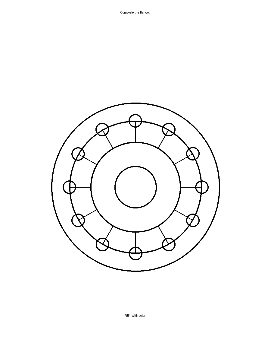 Diwali rangoli drawing activity for kids printable preview