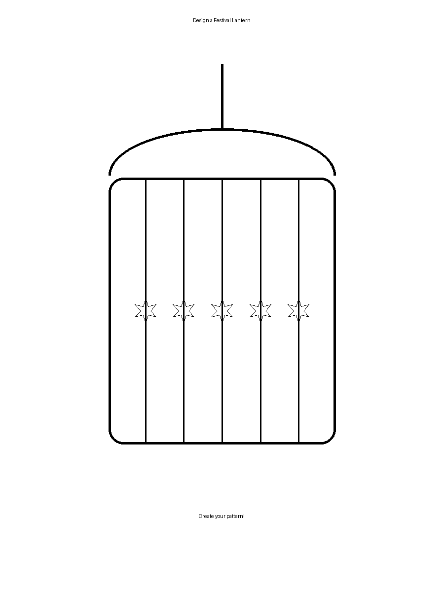 Diwali lantern drawing activity for kids printable preview