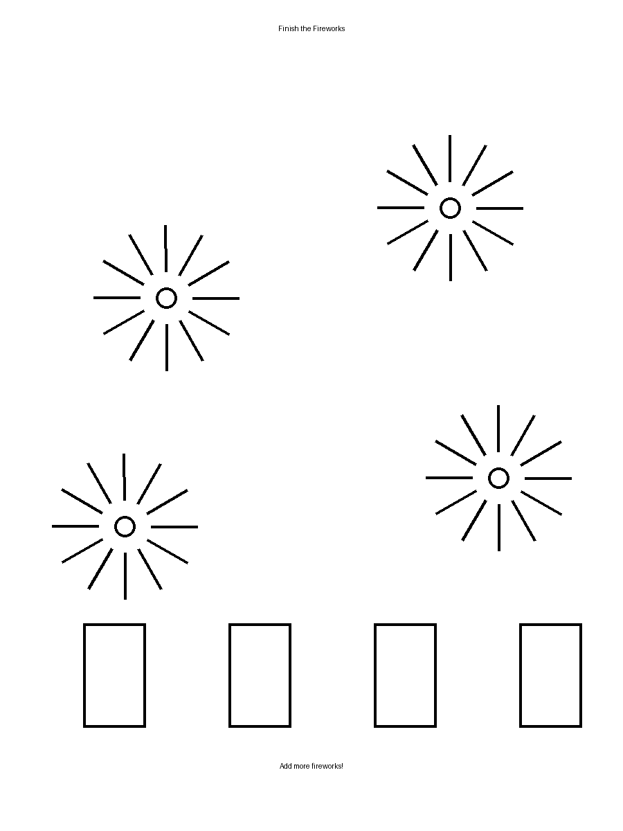 Diwali fireworks drawing activity for kids printable preview